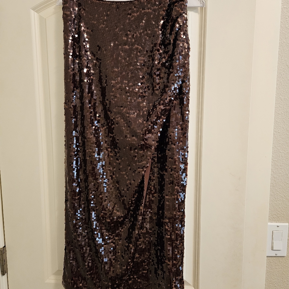 NWT Ann Taylor Loft sequined wrap skirt Size 4